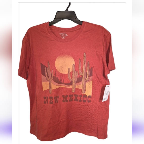 Time and Tru Other - Time and Tru New Mexico Graphic Tee - Rust Red